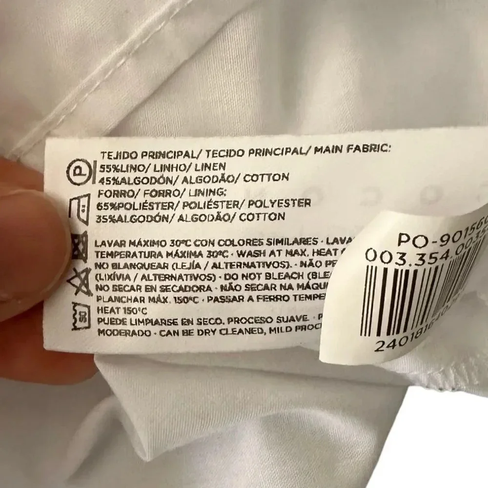 Coconut by Corte Inglés Mint Linen Lace Dress EUC 5T